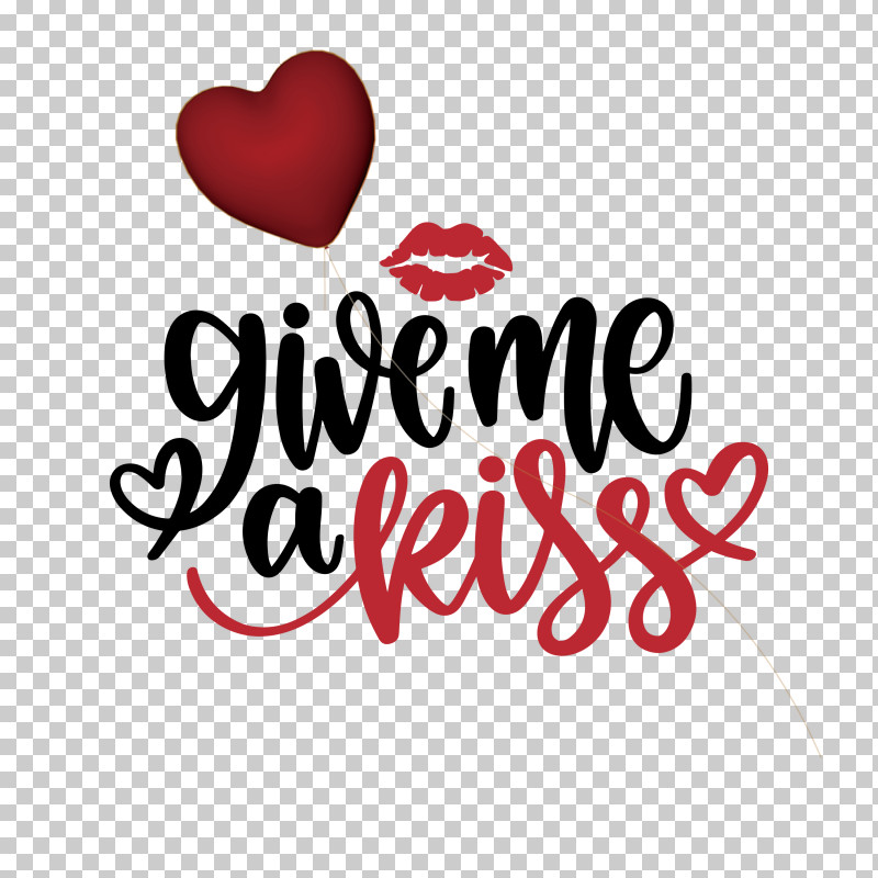 Give Me A Kiss Valentines Day Love PNG, Clipart, Calligraphy, Heart, Kiss, Logo, Love Free PNG Download