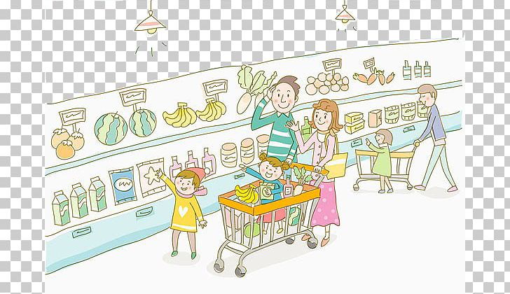 Food Cartoon Grocery Store Supermarket Illustration PNG, Clipart, Area,  Art, Buy, Buy Food, Cartoon Free PNG