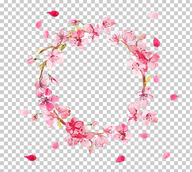 Flower Rose Wreath Petal Stock Illustration PNG, Clipart, Blossoms, Cherry Blossom, Cherry Blossoms, Decorative, Decorative Material Free PNG Download