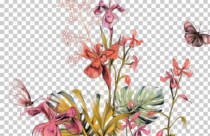 Floral Design Mural Illustration PNG, Clipart, Branch, Floral, Flower, Flower Arranging, Flowers Free PNG Download