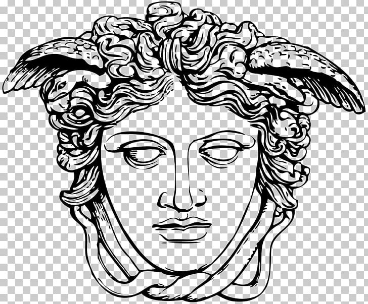 Medusa Perseus Gorgon Greek Mythology Zeus PNG, Clipart, Art, Artwork, Athena, Black And White, Ceto Free PNG Download