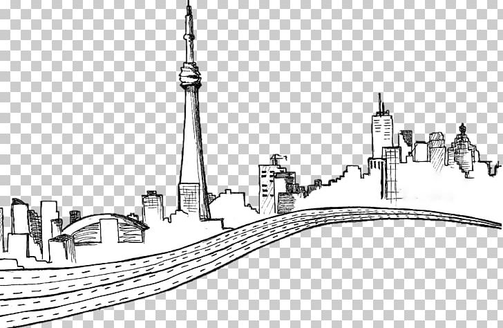Line Art Skyline Drawing Toronto Training Board Architecture PNG, Clipart, Architecture, Art, Artwork, Black And White, Board Free PNG Download