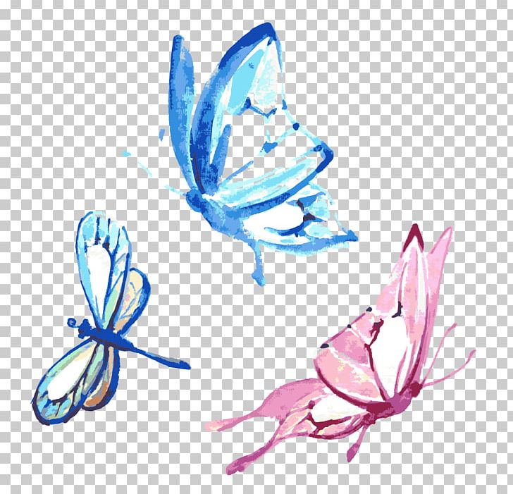Butterfly Watercolor Painting Drawing PNG, Clipart, Art, Feather, Fine, Flower, Happy Birthday Vector Images Free PNG Download