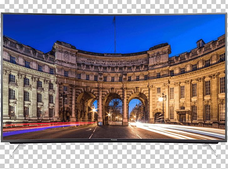 Panasonic LED-backlit LCD Ultra-high-definition Television 4K Resolution PNG, Clipart, 4k Resolution, Arch, Building, Classical Architecture, Computer Monitors Free PNG Download
