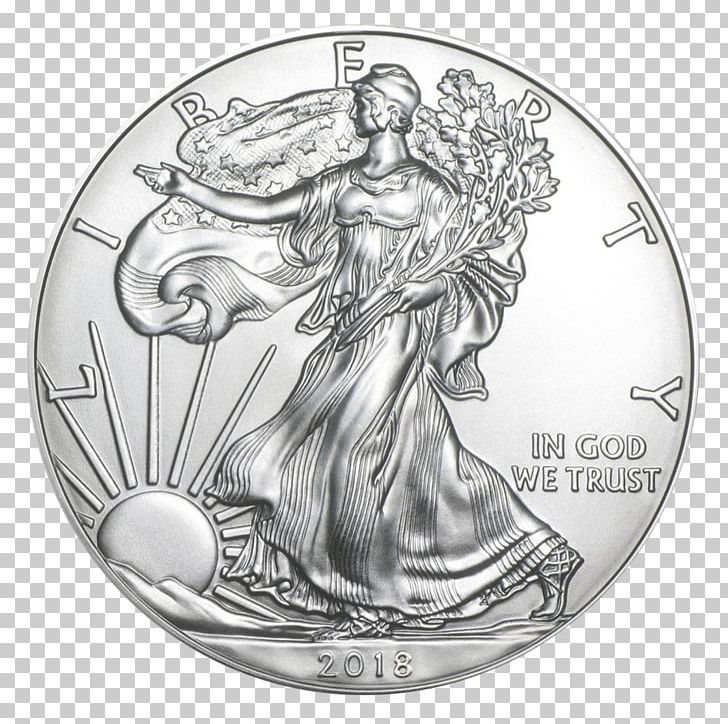 American Silver Eagle Bullion Coin Silver Coin PNG, Clipart, American Silver Eagle, Angel, Animals, Black And White, Bullion Free PNG Download