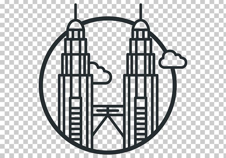 Petronas Towers Computer Icons PNG, Clipart, Area, Black And White, Building, Circle, Computer Icons Free PNG Download