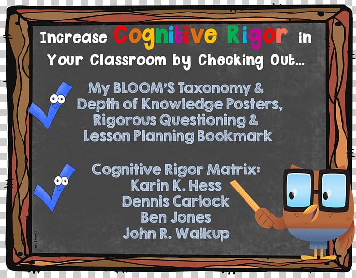 Cognitive Rigor Bloom's Taxonomy Rigour Poster Information PNG, Clipart,  Free PNG Download