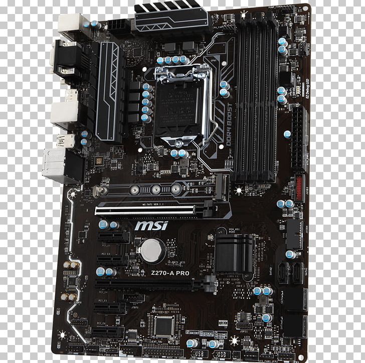 Intel LGA 1151 MSI Z270-A PRO Motherboard DDR4 SDRAM PNG, Clipart, Atx, Chipset, Computer, Computer Accessory, Computer Case Free PNG Download