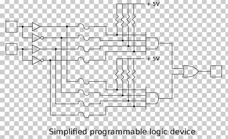 Programmable Logic Device Logic Gate Field-programmable Gate Array AND Gate Electronics PNG, Clipart, And Gate, Angle, Black And White, Diagram, Digital Electronics Free PNG Download