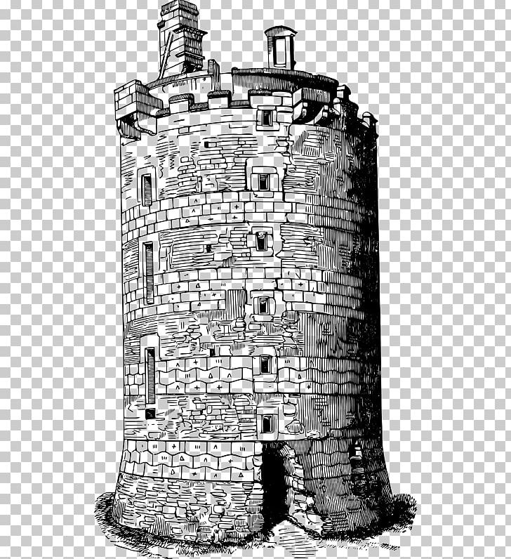 Castle Fortification PNG, Clipart, Arch, Black And White, Building, Castle, Chateau Free PNG Download