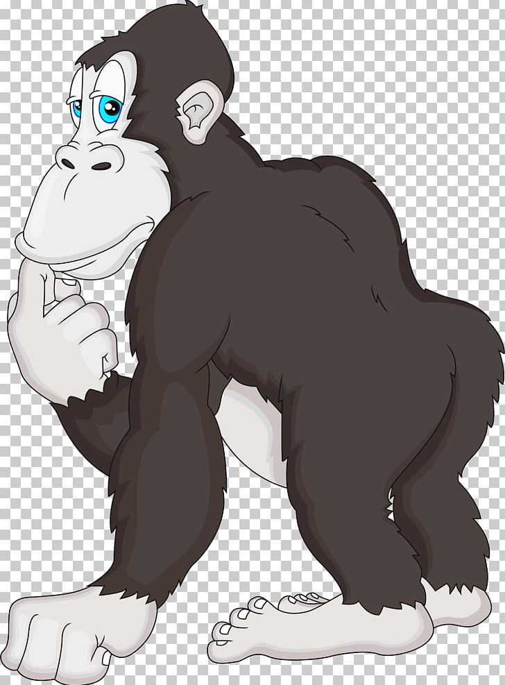 Gorilla Drawing PNG, Clipart, Animals, Bear, Carnivoran, Cartoon, Chimpanzee Free PNG Download
