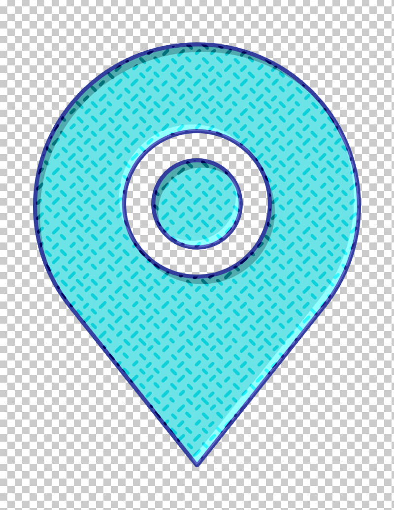 Placeholder Icon Gps Icon Solid Location Elements Icon PNG, Clipart, Aqua, Circle, Electric Blue, Gps Icon, Line Free PNG Download