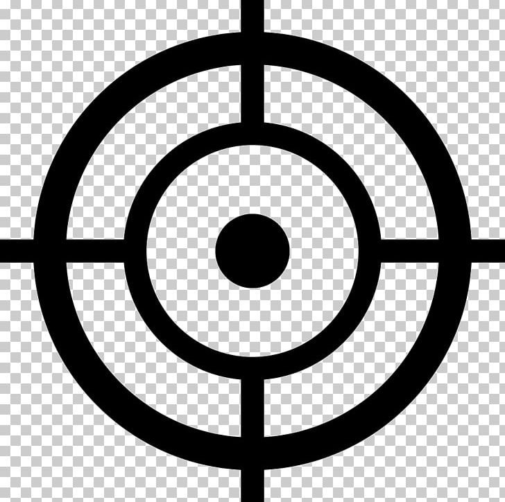 Reticle Computer Icons Shooting Target Telescopic Sight PNG, Clipart, Area, Black And White, Circle, Computer Icons, Gun Free PNG Download