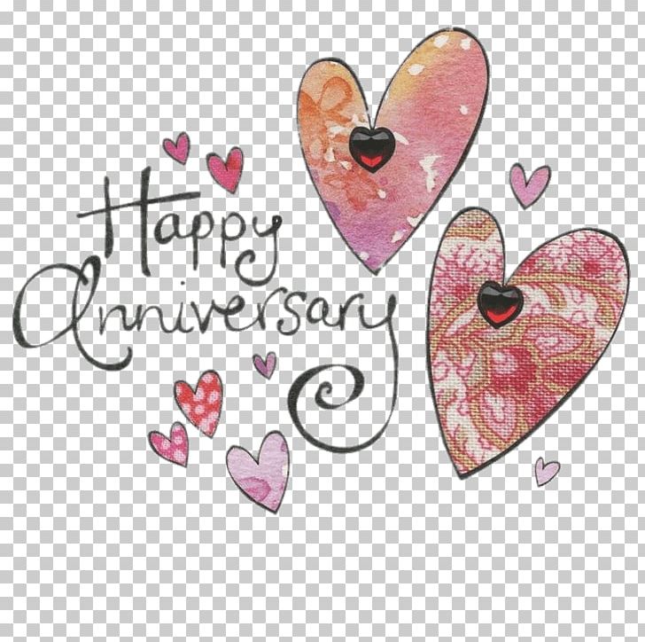 Happy Anniversary Coloured Hearts Png Clipart Miscellaneous