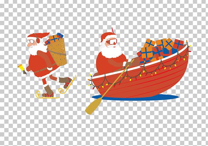 Santa Claus Boat Christmas PNG, Clipart, Art, Bass Boat, Boat, Boating, Cartoon Free PNG Download