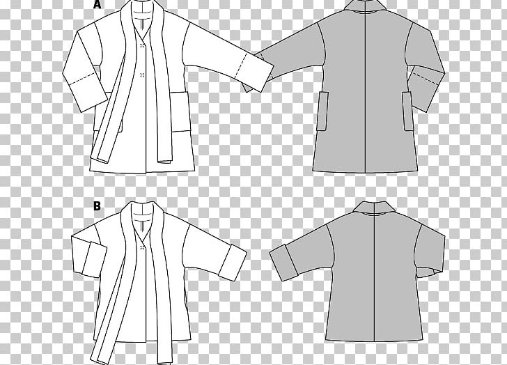 Jacket Coat Dress Burda Style Pattern PNG, Clipart, Angle, Black, Black And White, Burda Style, Clothing Free PNG Download