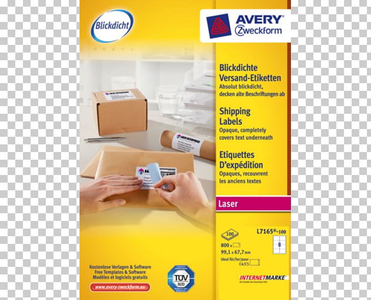 Paper Avery Dennison Label Printing Mail PNG, Clipart, Adhesive, Advertising, Avery Dennison, Avery Zweckform, Box Free PNG Download