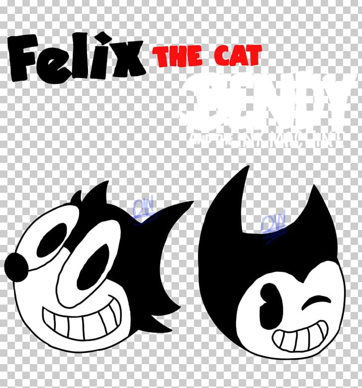 Felix The Cat Bendy And The Ink Machine Whiskers PNG, Clipart, Bendy And The Ink Machine, Black And White, Carnivoran, Cartoon, Cat Free PNG Download