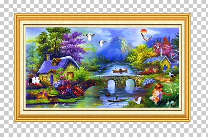 Landscape Painting Oil Painting PNG, Clipart, Artwork, Canvas, Christmas Decoration, Color, Color Painting Free PNG Download