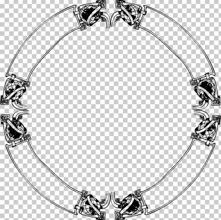 Globe Frames PNG, Clipart, 3d Computer Graphics, Black And White, Body Jewelry, Bracelet, Decorative Arts Free PNG Download