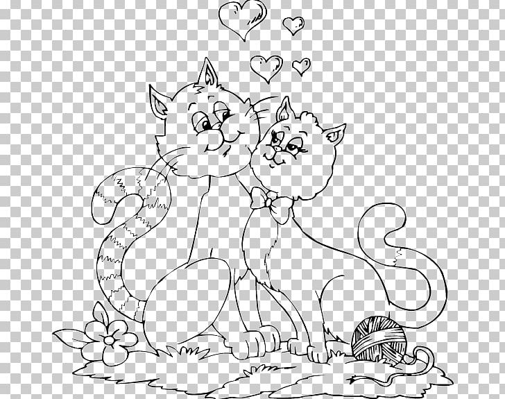 Cat Coloring Book Valentine's Day Kitten Colouring Pages PNG, Clipart,  Free PNG Download