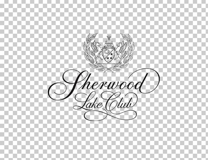 Logo Sherwood Country Club White Calligraphy Font PNG, Clipart, Artwork, Black And White, Body Jewellery, Body Jewelry, Brand Free PNG Download