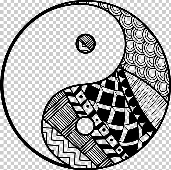 Yin And Yang Coloring Book I Ching Drawing PNG, Clipart, Area, Art, Black And White, Book I, Circle Free PNG Download