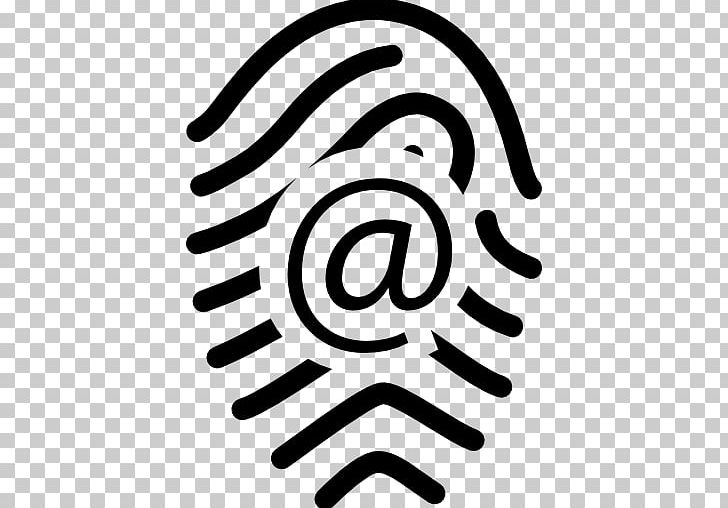 Fingerprint Computer Icons PNG, Clipart, Area, Arroba, Black And White, Brand, Circle Free PNG Download