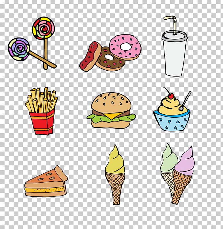 Ice Cream Fast Food Hamburger French Fries Donuts PNG, Clipart, Big Picture Download, Download Vector, Drink, Eating, Euclidean Vector Free PNG Download