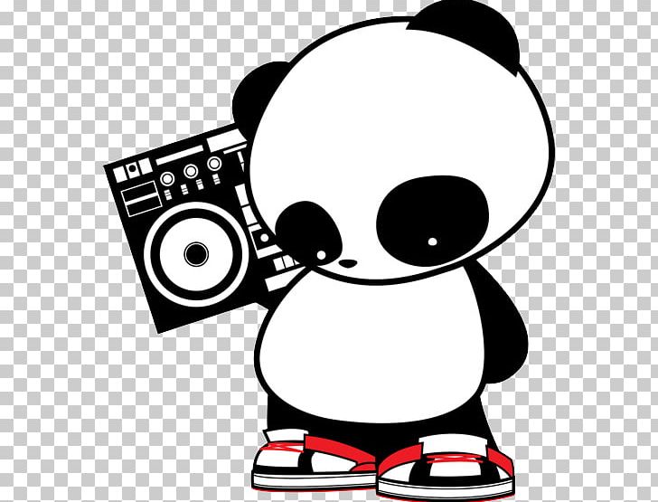 Giant Panda Hip Hop Music T-shirt Bear Kung Fu Panda PNG, Clipart, Area, Artwork, Bear, Black And White, Clothing Free PNG Download