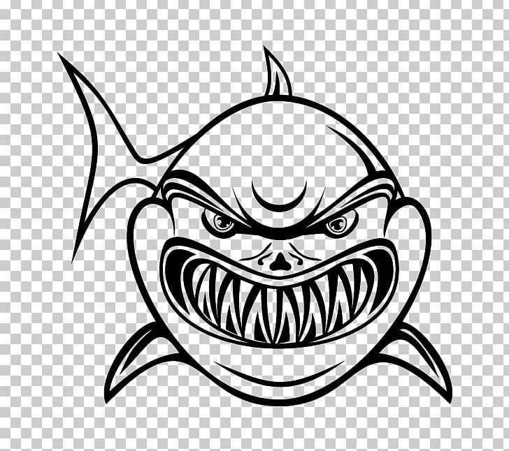 Great White Shark Black And White PNG, Clipart, Animals, Artwork, Black, Creative Market, Draw Free PNG Download