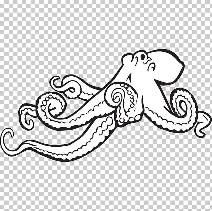 Octopus Black And White Monochrome PNG, Clipart, Area, Art, Black, Black And White, Color Free PNG Download