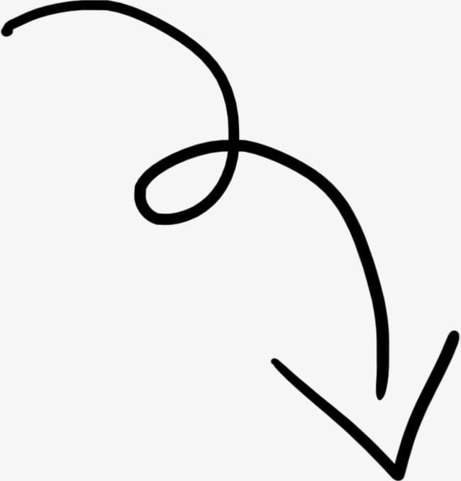 Hand Drawn Arrow White Png - Free Vector Download 2020
