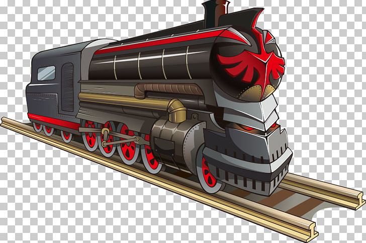 Train Rail Transport Steam Locomotive Track PNG, Clipart, Cartoon Train,  Happy Birthday Vector Images, Locomotive, Machine,