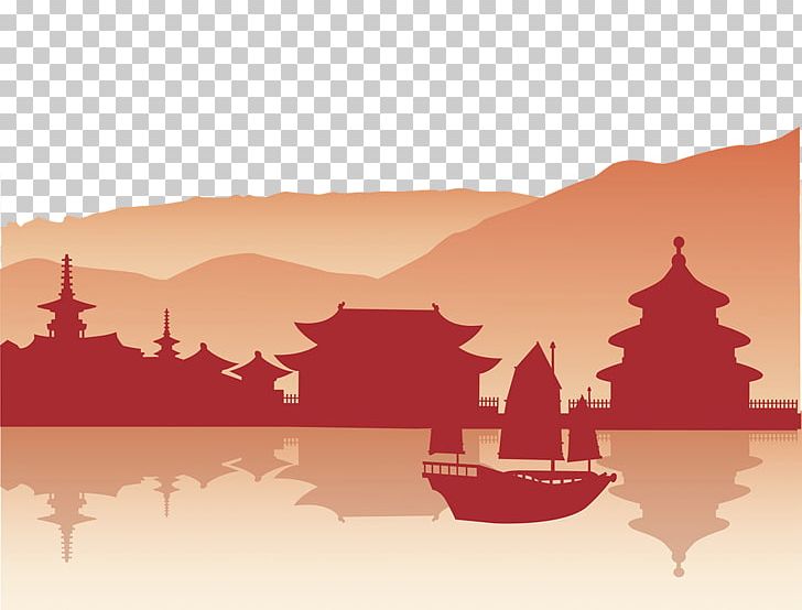 Temple Silhouette PNG, Clipart, Architecture, Chinese, Chinese Temple, Chinese Wind Architecture, Chinese Wind Temple Free PNG Download