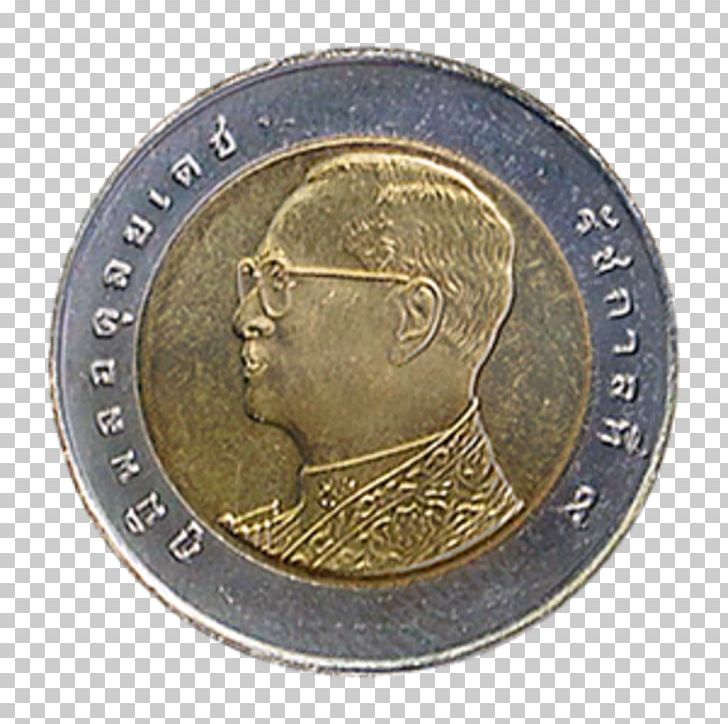 Ten-baht Coin Thai Baht Euro One-baht Coin PNG, Clipart, 2 Euro Coin, Baht, Banknote, Bronze Medal, Coin Free PNG Download