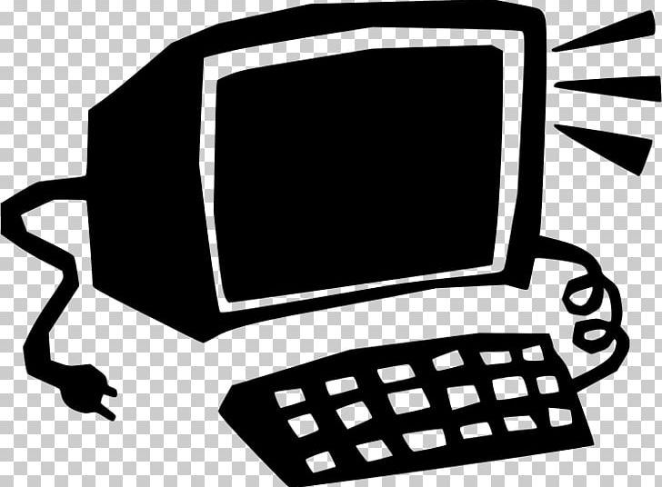 Computer Cartoon PNG, Clipart, Area, Black, Black And White, Brand, Cartoon Free PNG Download