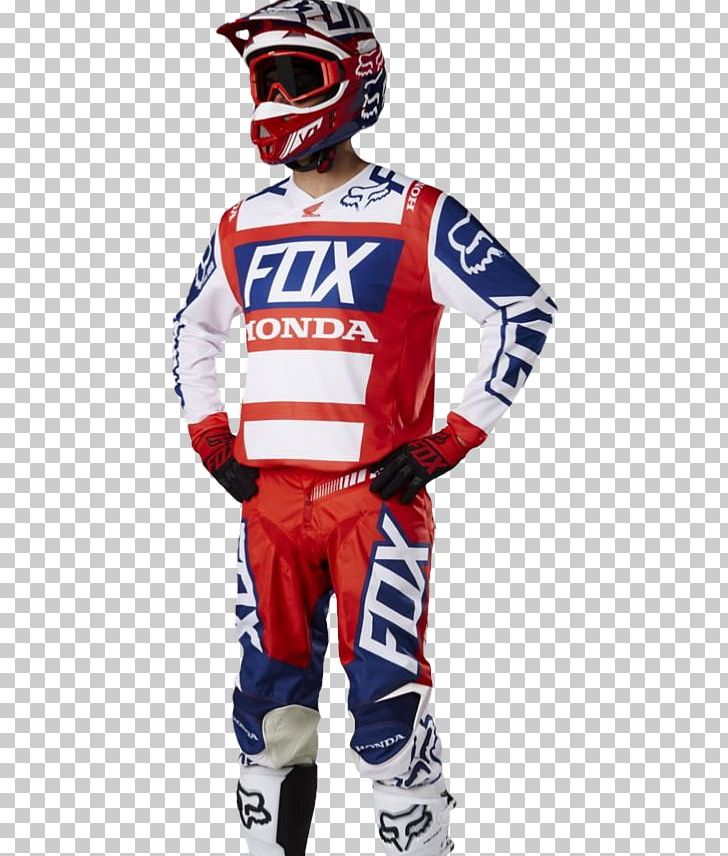 Honda Motor Company Motorcycle Fox Racing Pants Motocross PNG, Clipart, Bicycle, Blue, Cheerleading Uniform, Electric Blue, Jersey Free PNG Download
