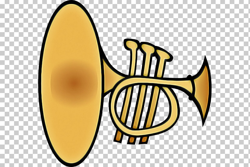 Yellow Brass Instrument PNG, Clipart, Brass Instrument, Yellow Free PNG Download