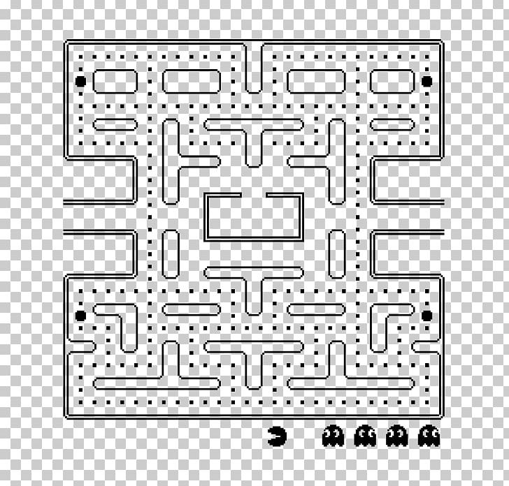 Pac-Man Party Maze Video Game Coloring Book PNG, Clipart, Angle, Area, Auto Part, Black And White, Coloring Book Free PNG Download