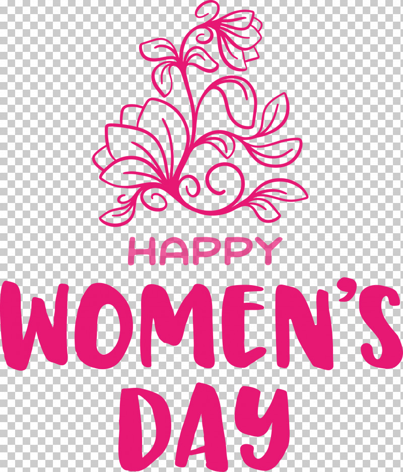 Happy Women’s Day Women’s Day PNG, Clipart, Flower, Line, Logo, Meter, Sticker Free PNG Download
