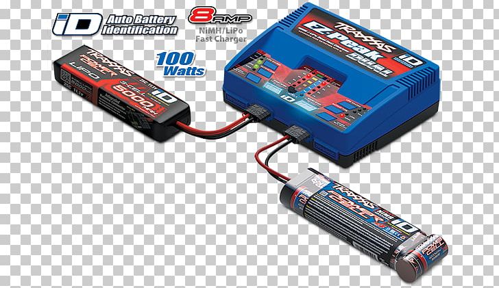 Battery Charger Traxxas Radio-controlled Car Lithium Polymer Battery Nickel–metal Hydride Battery PNG, Clipart, Ac Adapter, Ampere, Automotive Battery, Battery Charger, Electronic Device Free PNG Download