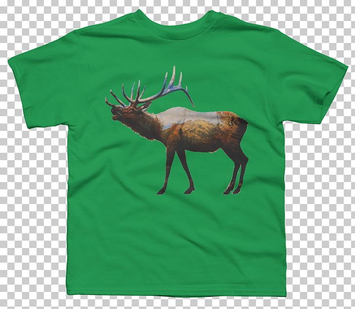 T-shirt Reindeer Green Bluza PNG, Clipart, Antler, Bluza, Boy, Clothing, Deer Free PNG Download