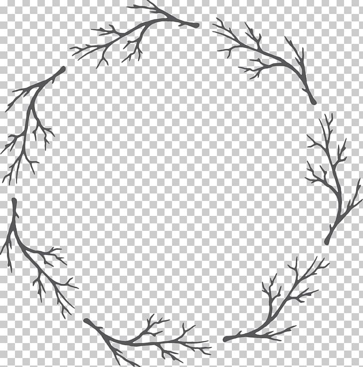 Black And White Garland Watercolor Painting PNG, Clipart, Art, Branch, Branches, Christmas, Circle Free PNG Download