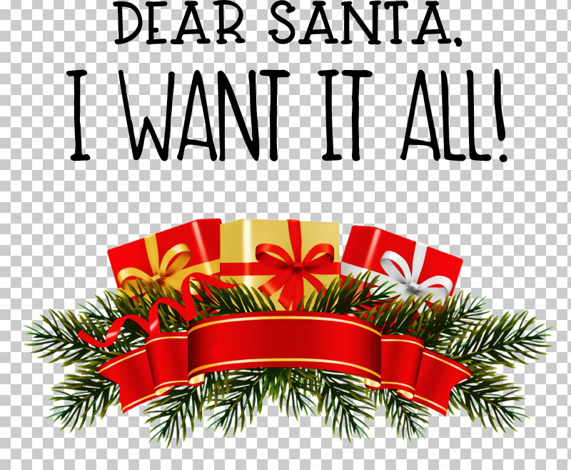 Dear Santa Christmas PNG, Clipart, Christmas, Christmas Carol, Christmas Day, Christmas Decoration, Christmas Gift Free PNG Download