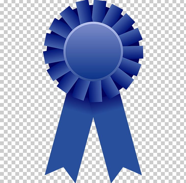 Blue Ribbon Rosette Open PNG, Clipart, Awareness Ribbon, Blue, Blue Ribbon, Circle, Electric Blue Free PNG Download