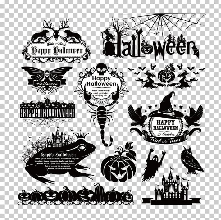 Euclidean Element Halloween PNG, Clipart, Black And White, Design, Design Element, Encapsulated Postscript, Festive Elements Free PNG Download