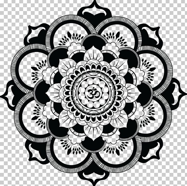 Mandala Padma PNG, Clipart, Art, Black And White, Circle, Drawing, Flower Free PNG Download