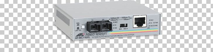 Allied Telesis AT MC116XL Fiber Media Converter Optical Fiber Computer Network PNG, Clipart, Allied Telesis, Computer Network, Converter, Data Transfer Rate, Electronic Device Free PNG Download