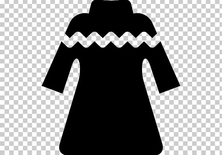 T-shirt Sleeve Computer Icons Dress Clothing PNG, Clipart, Autumn Clothes, Black, Black And White, Clothing, Collar Free PNG Download